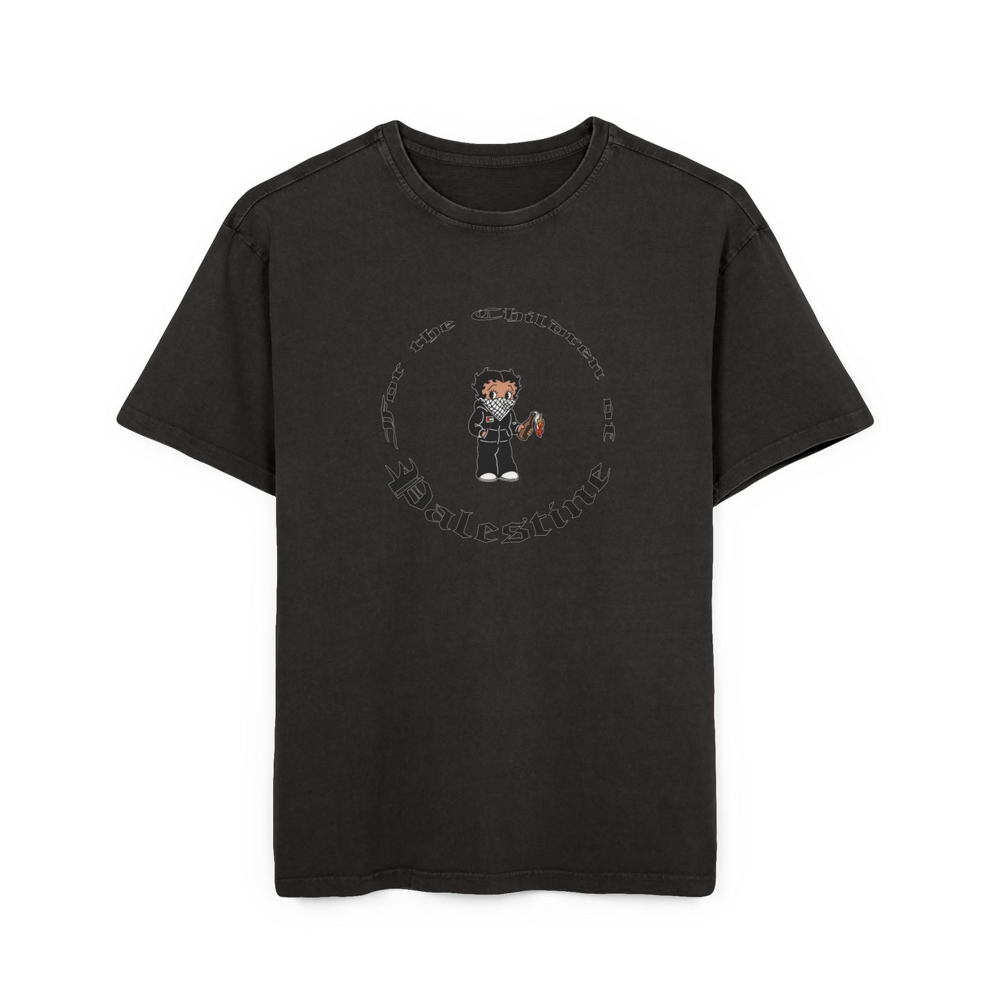 For the Children of Palestine Acid Washed Heavy T