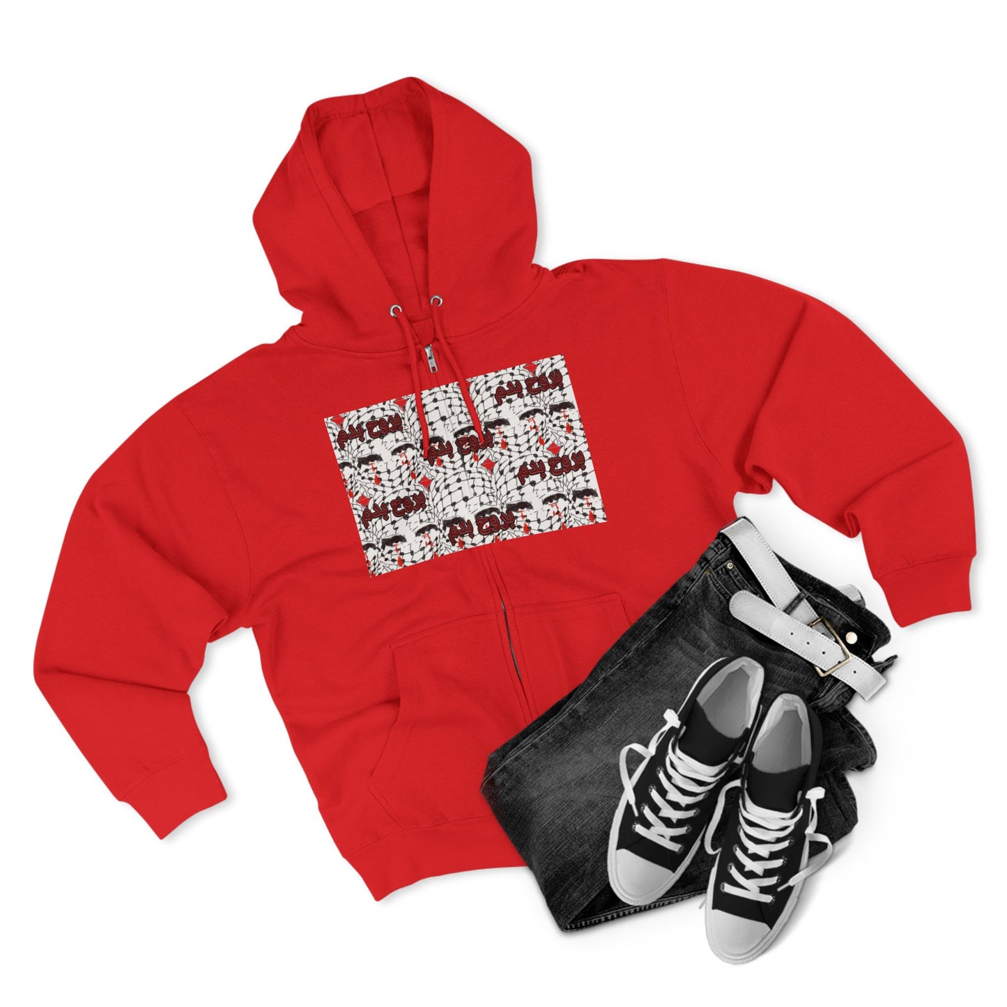 Palestinian Blood Zip Up Hoodie