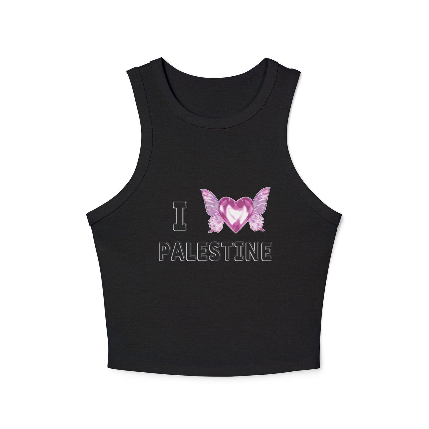 I <3 Palestine Micro Rib Tank Top