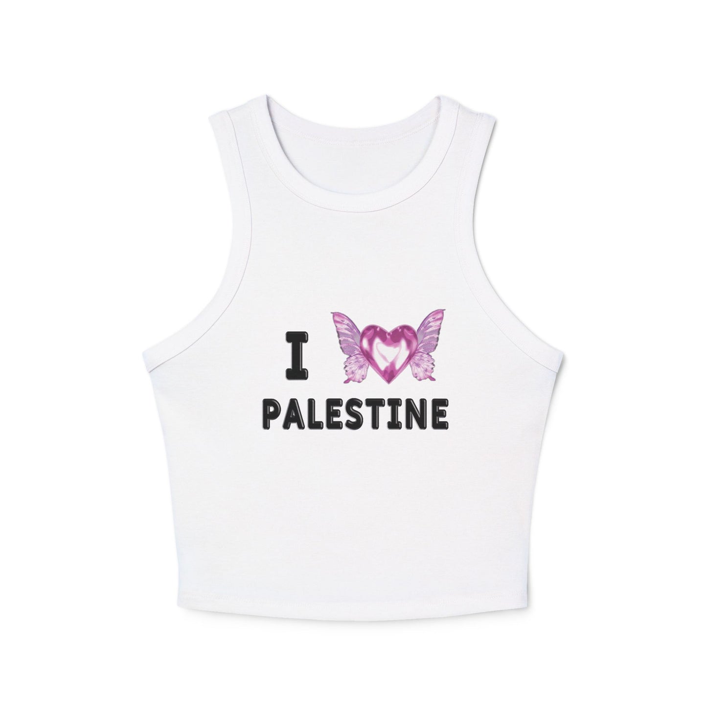 I <3 Palestine Micro Rib Tank Top