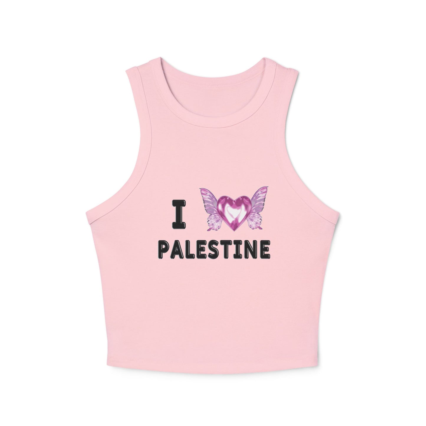 I <3 Palestine Micro Rib Tank Top