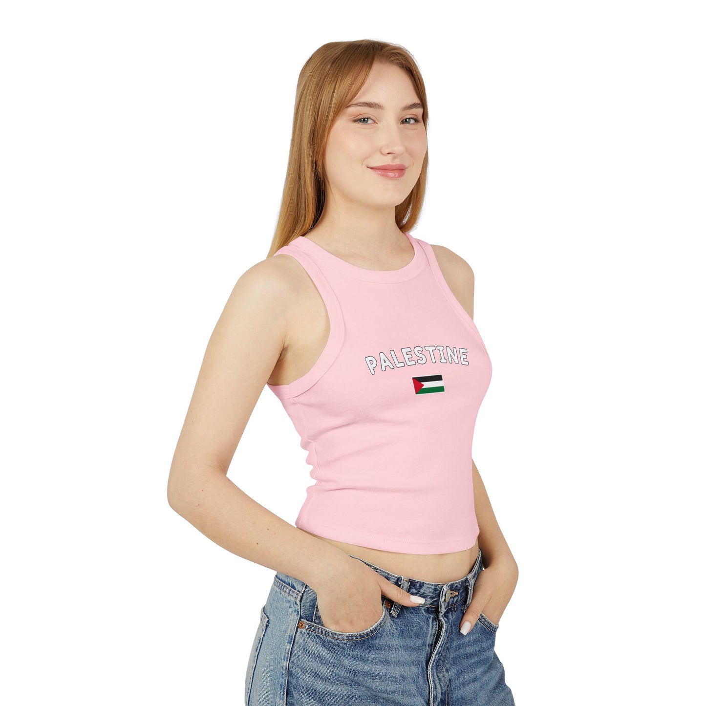 Palestine Micro RibTank Top