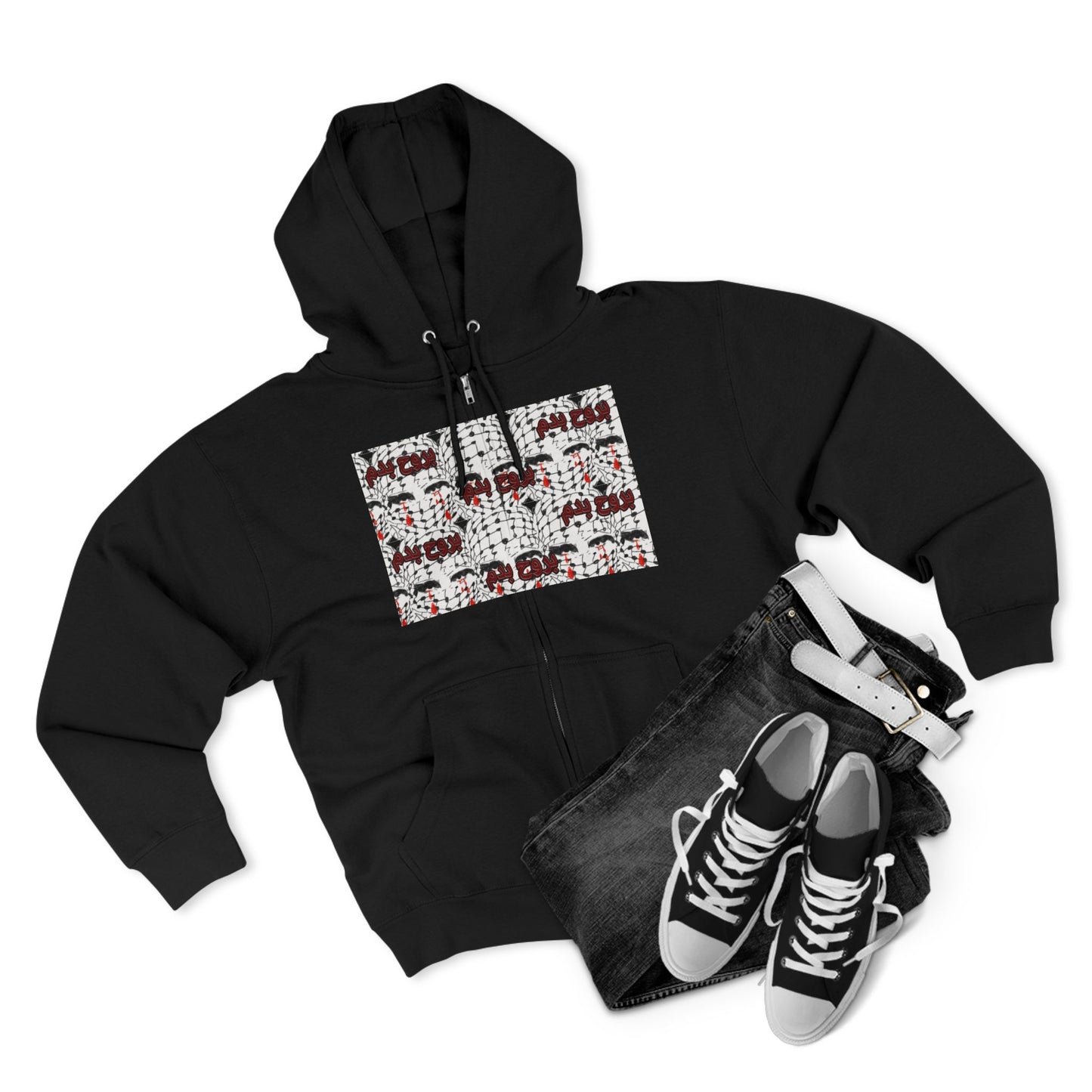 Palestinian Blood Zip Up Hoodie